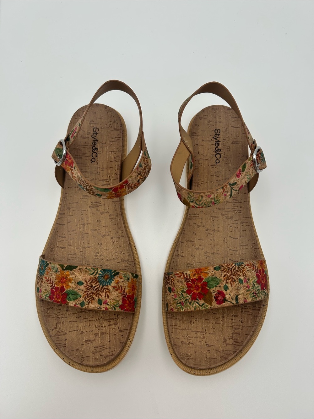 Style & Co. Floral Flat Casual Sandals